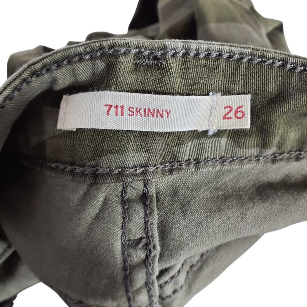Levi's Stylish Soft Camo 711 Skinny Ankle Denim Jeans Size 26 - Picture 4 of 6